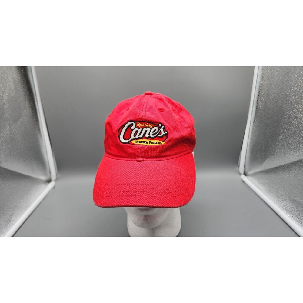 Raising Canes Chicken Fingers One Love Crew Cap Hat Employee Adjustable One Size - Picture 15 of 15